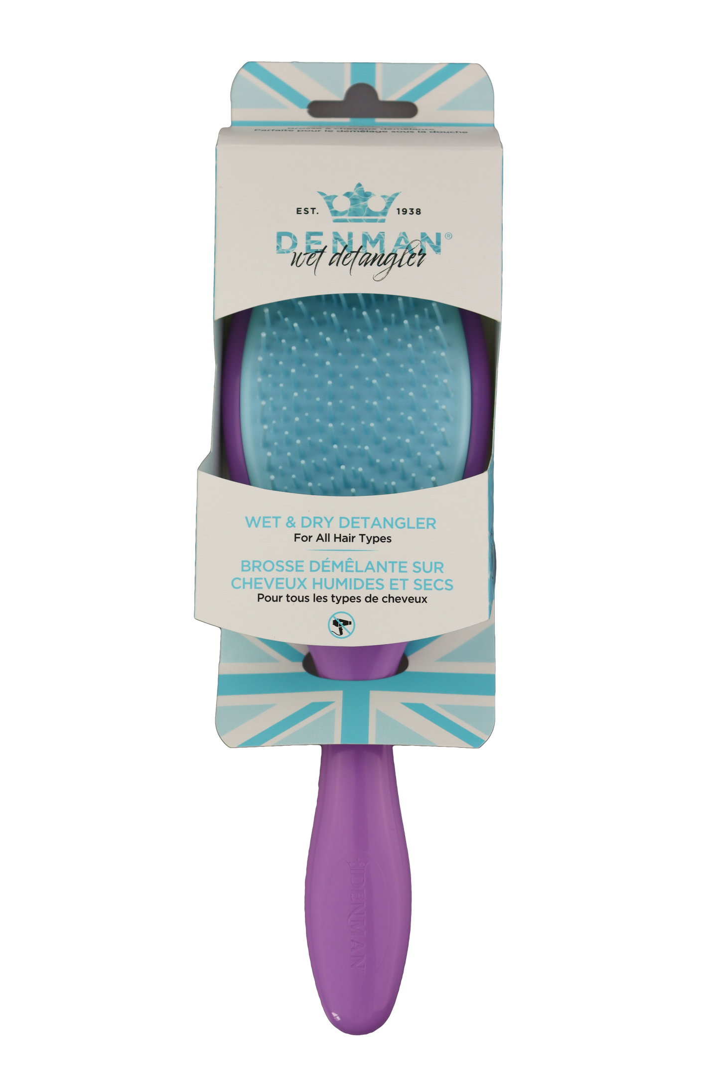 Denman Purple Wet Detangler Hair Brush